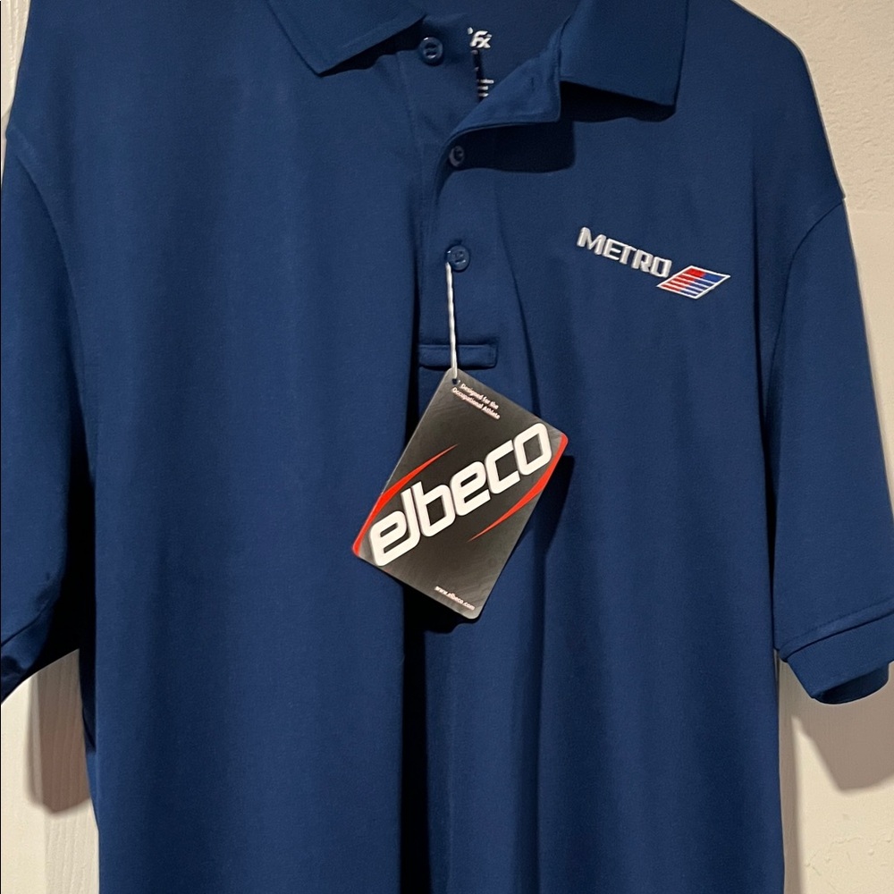Metro Embroidered Polo Shirt - Deep Navy